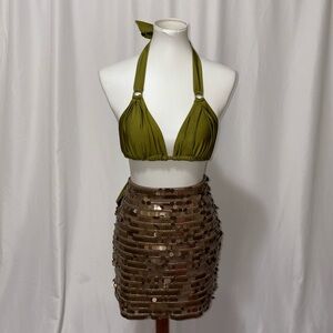 BCBGMaxAzria sequin mini skirt